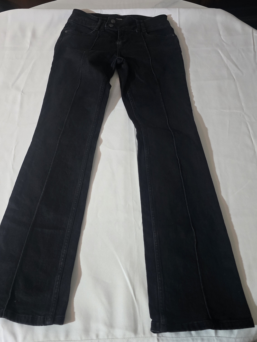 Jaded London black panel-seam jeans, size W26.